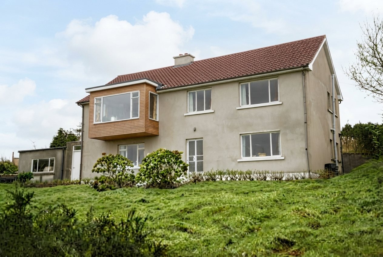 Two-storey lake-facing elevation