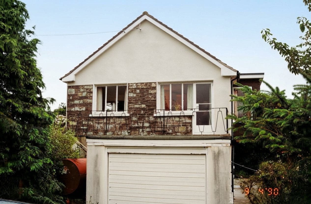 Front elevation of Lakeside with garage