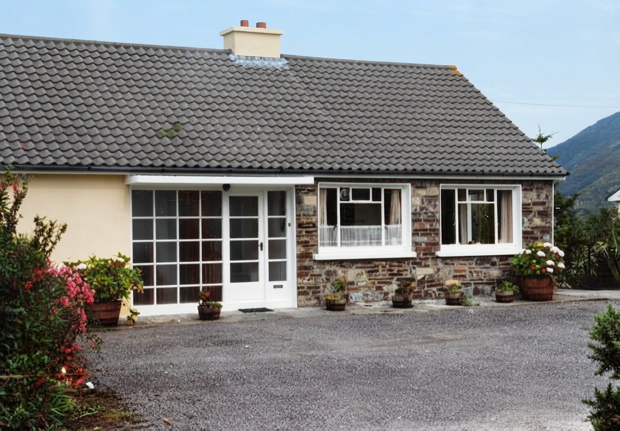 Front elevation of the house without vehicles